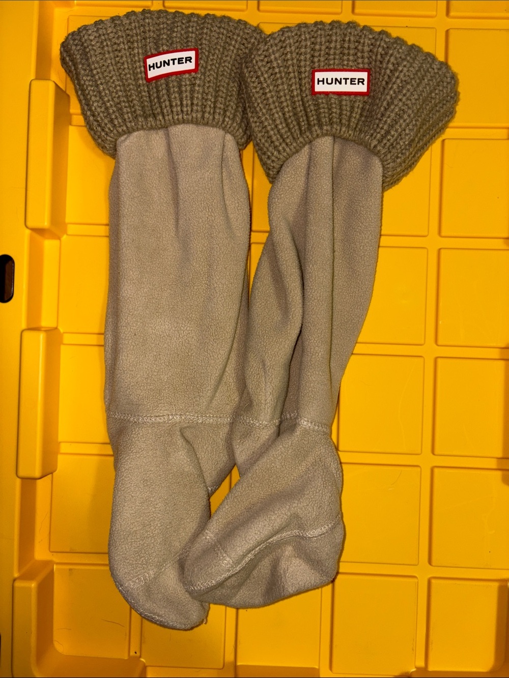 Hunter Boots Beige Boot Socks with Knit Cuff